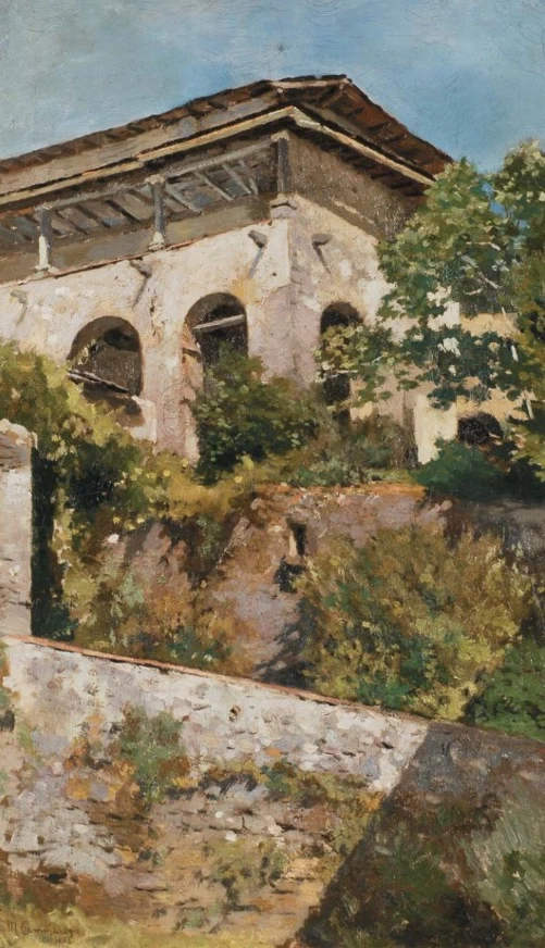 Paesaggio con torrione